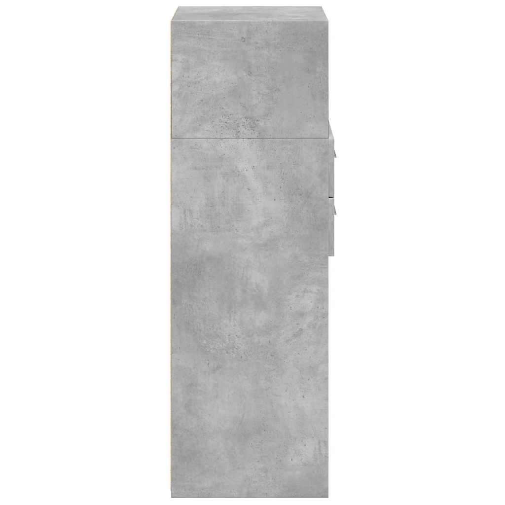 Highboard Betongrau 50x42,5x124 cm Holzwerkstoff